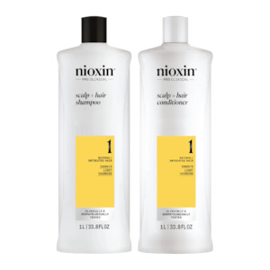 Shampoo Conditioner: Nioxin System 1 - 1 Litre Duo For Natural Hair With Light Thinning