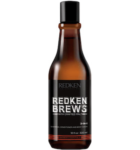 Mens Shampoo Conditioner: Redken Brews 3-In-1 Shampoo 300ml