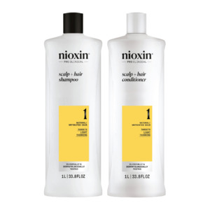 Nioxin System 1 - 1 Litre Duo For Natural Hair With Light Thinning