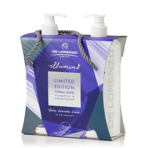 Shampoo Conditioner: De Lorenzo Instant Illumin8 750ml Duo
