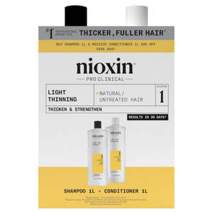 Nioxin: Nioxin System 1 Shampoo & Conditioner 1L Duo