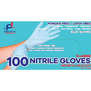 Gloves: Gloves Nitrile Light blue