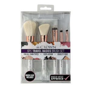 Crown Pro 6PC Travel Basics Brush Set