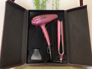 Ghd: GHD DELUXE HAIR DRYER AND STRAIGHTENER GIFT SET IN CHERRY CHIC