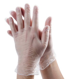 Hairworks Extra: Clear Vinyl gloves 1pair MEDIUM
