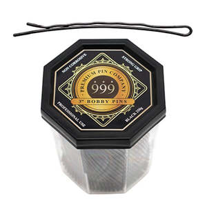 Premium Pin Company 999: Premium Pin Company 999 3" Bobby Pins Black