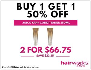 Joico: Joico K-Pak Reconstructing Conditioner 250ml BUY 1 Get 1 50% OFF