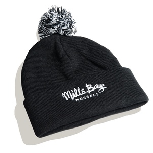 Black Pom Pom Beanie