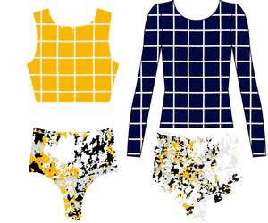 Bottoms: Full Coverage Swim Bottoms - Starlight Print