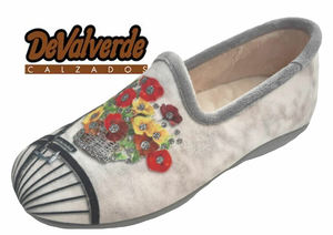 DeValverde – 6027 – Bicycle – Grey Combo Women’s Slippers Halliwell Shoes