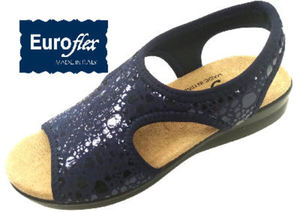 Products: Euroflex – Tuscany – Navy Women’s Sandals Halliwell Shoes