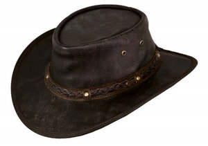 Headwear: Outback Ironbark Leather Hat