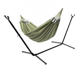 Everything You Need To Relax: Metal Hammock Stand and Double Hammock