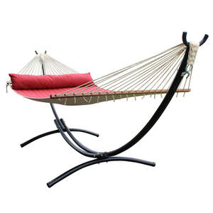Everything You Need To Relax: Arc Hammock Stand and King Spreader Bar Hammock