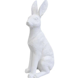 Sitting Hare White Lrg