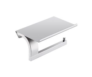 Products: Top Tray Toilet Roll Holder Polished Chrome - Handles Plus