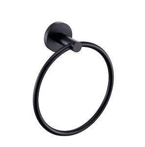 Products: Towel Ring Round Matt Black - Handles Plus