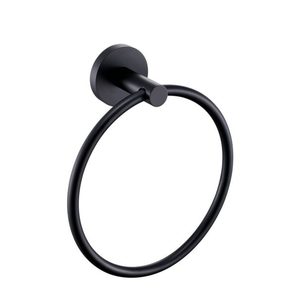 Products: Towel Ring Round Matt Black - Handles Plus