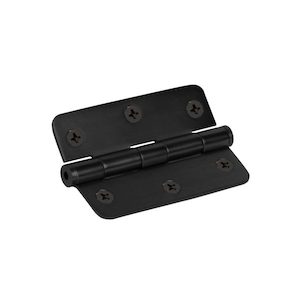 Hinge Steel 89x58x2mm R1/4 Black Electroplate & Lacquered (Greased Pin) - Handles Plus