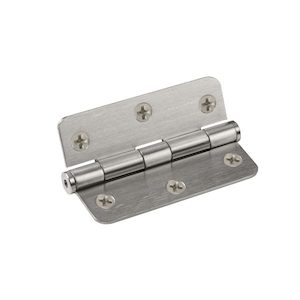 Hinge Steel 89x58x2mm R1/4 Satin Nickel (Greased Pin) - Handles Plus