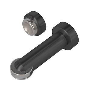 DOOR STOP MAGNETIC WALL MOUNT BLACK - Handles Plus
