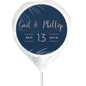 Products: Large names personalised wedding lollipops - Designer Personalised Lollipops NZ