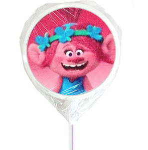 Products: Trolls birthday personalised lollipops - Designer Personalised Lollipops NZ