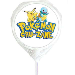 Pokemon Lollipops with name added Designer Personalised Lollipops NZ
