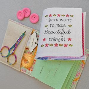 Clare's Place: Needle Book Pattern & Pre-printed Linen