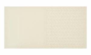 Cosmo Sashiko Cotton & Linen Panel - Herringbone - Off White