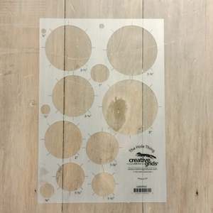 Tools And Notions: The Hole Thing Plastic Template