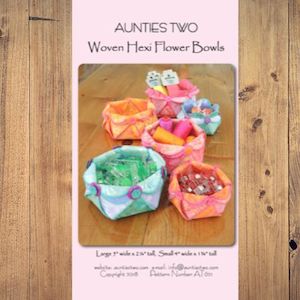 Bagmaking Supplies: Aunties Two - Woven Hexi Flower Bowls AT621