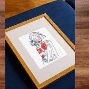 DMC Embroidery Kit - Portrait with Poppies