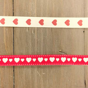 Red and White Decorative Ribbon per 50cm