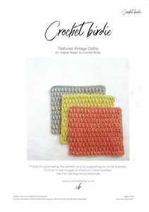 Crochet Birdie - Vintage Cloths