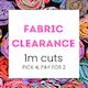 CLEARANCE 1m Fabric Cuts: 1930's, Japanese, Sweetwater (1.5)