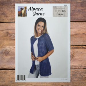 Knitting Patterns Womens Garments And Accessories: Alpaca Yarns 2438 - Lace Cardigan