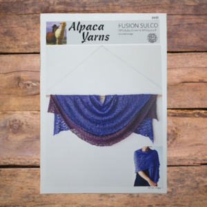 Knitting Patterns Womens Garments And Accessories: Alpaca Yarns Fusion Sulco 2415 - Lace Shawl