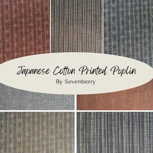 Quilting Cottons: Japanese Cotton Printed Poplin by Sevenberry