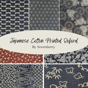 Quilting Cottons: Japanese Cotton Printed Oxford by Sevenberry