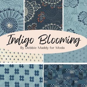 Quilting Cottons: Indigo Blooming by Debbie Maddy for Moda
