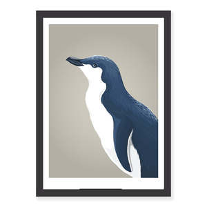 New Zealand Wildlife Fine Art Prints: Blue Penguin profile art print