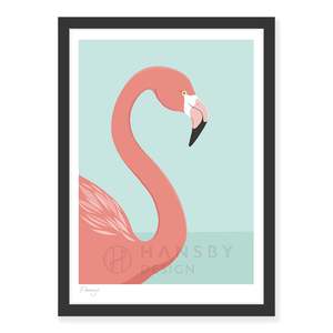Global Wildlife: Flamingo art print