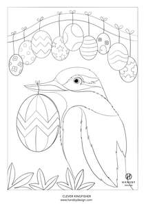 Free Printables: Kingfisher Colouring printable