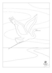 Free Printables: White Heron Colouring printable