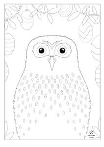 Ruru Colouring printable