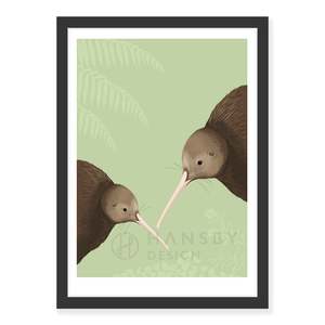 Valentines: Kiwi pair art print