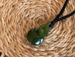 Jewellery: NZ Pounamu Rau Kumara pendant small