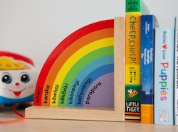 Babies Children: Te Reo Māori Wooden Rainbow Bookends