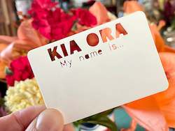 Jewellery: Kia Ora Name Badge